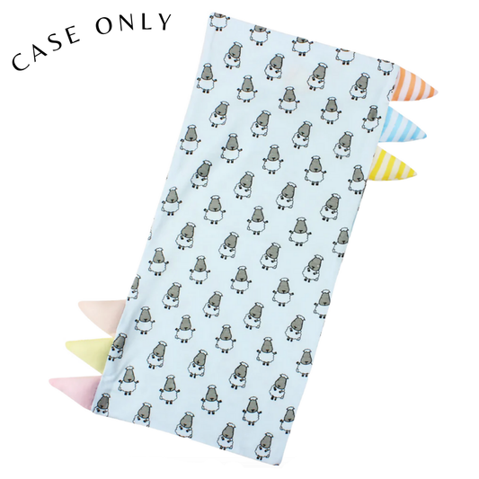 Small Bed-Time Buddy™ Case Small Sheepz Blue with Color & Stripe tag