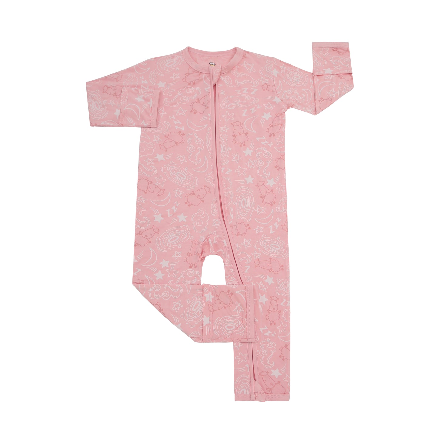 Zip Romper Baa Baa in the Universe Pink