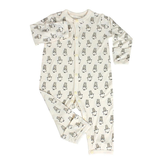 Snap Romper - Small Sheepz Yellow