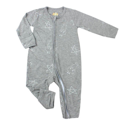 Zip Romper- Big Star & Sheepz Grey