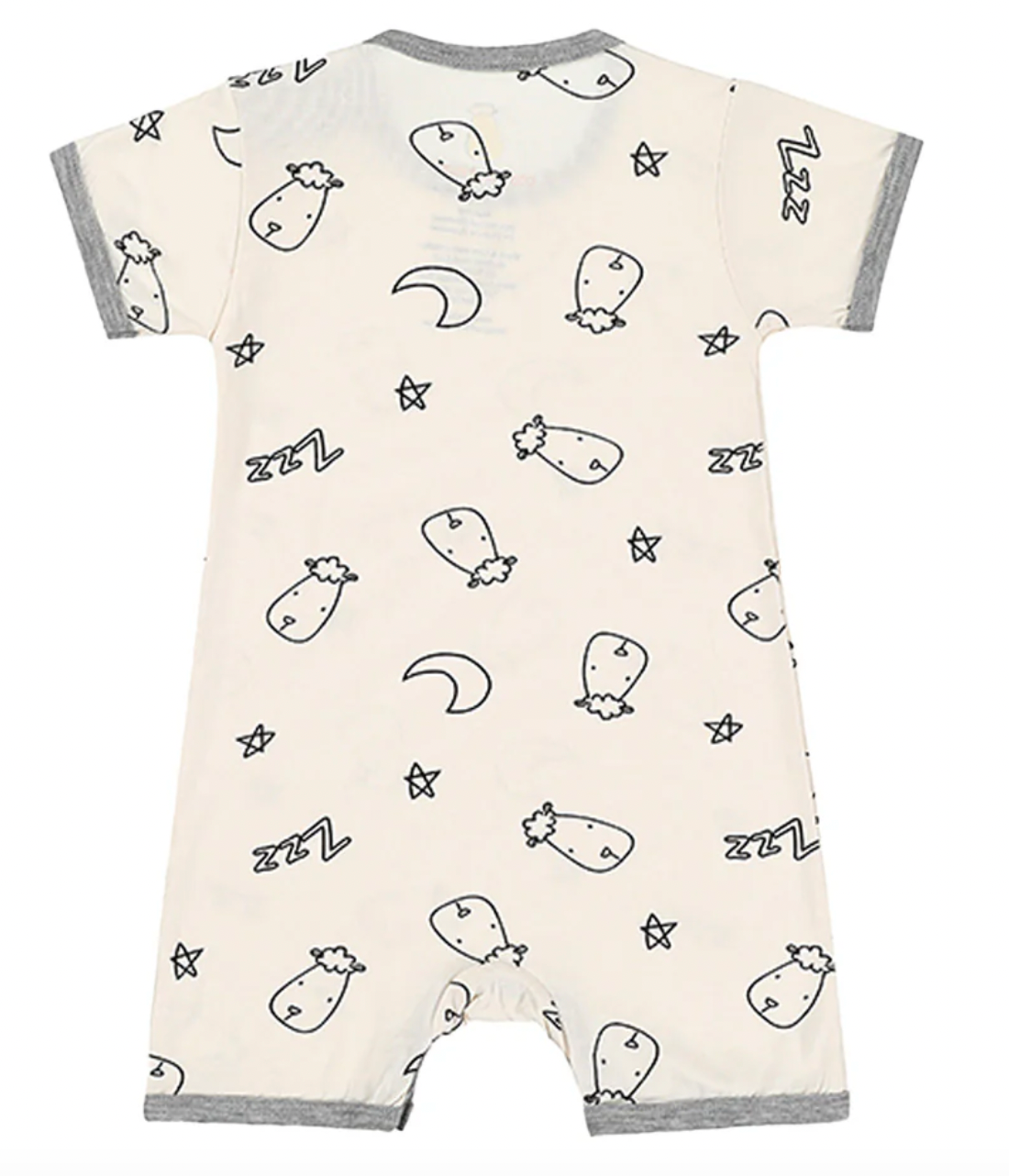 Short Sleeve Romper Sweet Dreams Baa Baa Yellow