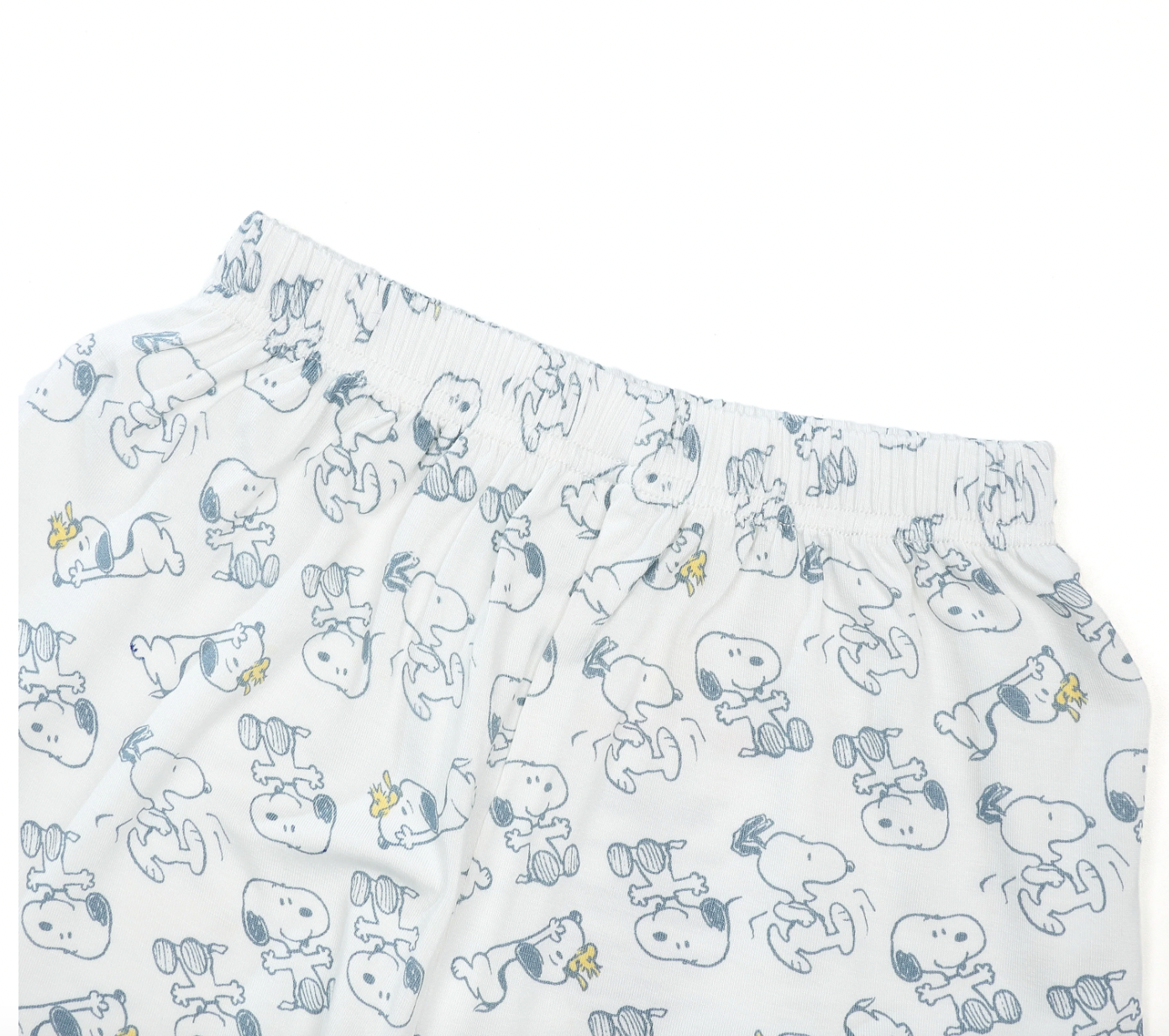 Snoopy PJ Set Short Sleeve Shirt S05 Grey + Shorts S02 White