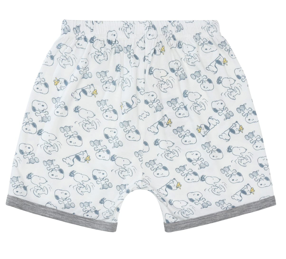 Snoopy PJ Set Short Sleeve Shirt S05 Grey + Shorts S02 White