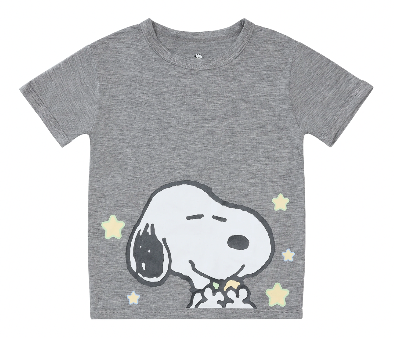 Snoopy PJ Set Short Sleeve Shirt S05 Grey + Shorts S02 White