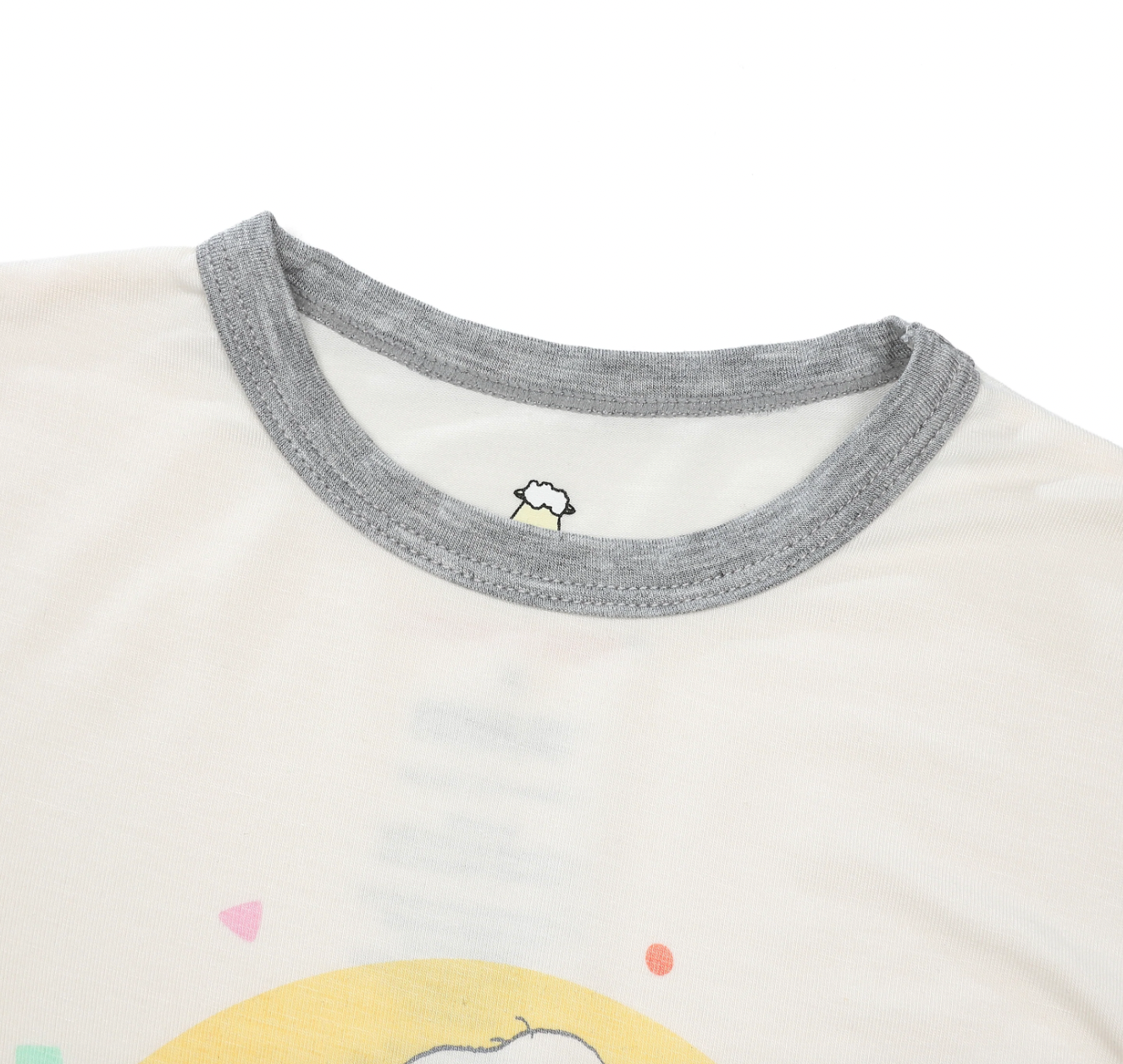 Snoopy PJ Set Short Sleeve Shirt S04 Yellow + Pants S02 White