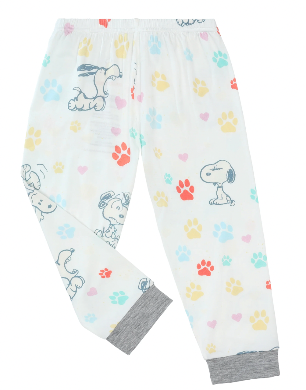 Snoopy PJ Set Short Sleeve Shirt S03 White + Pants S01 White