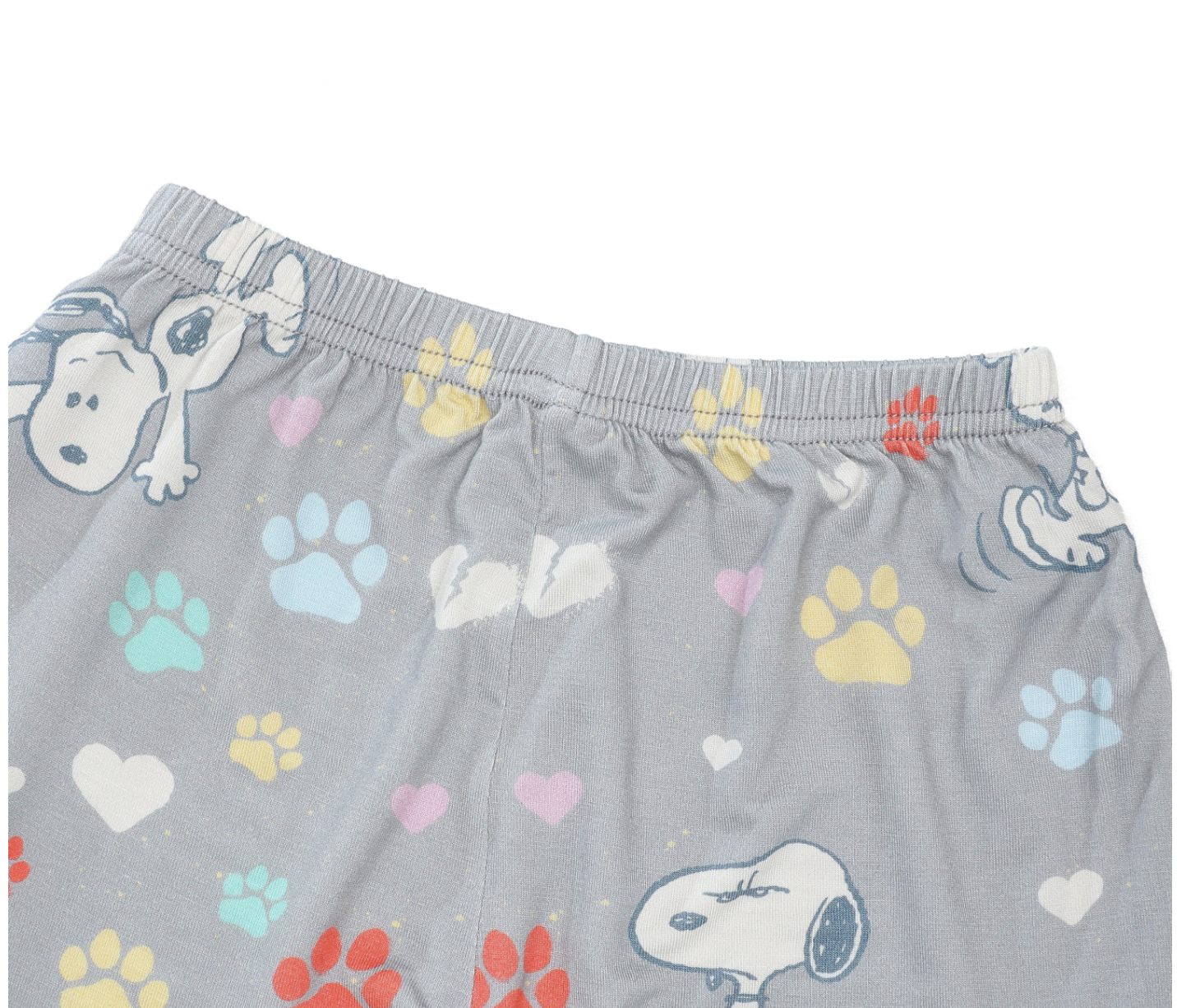 Snoopy PJ Set S03 White + Pants S01 Grey