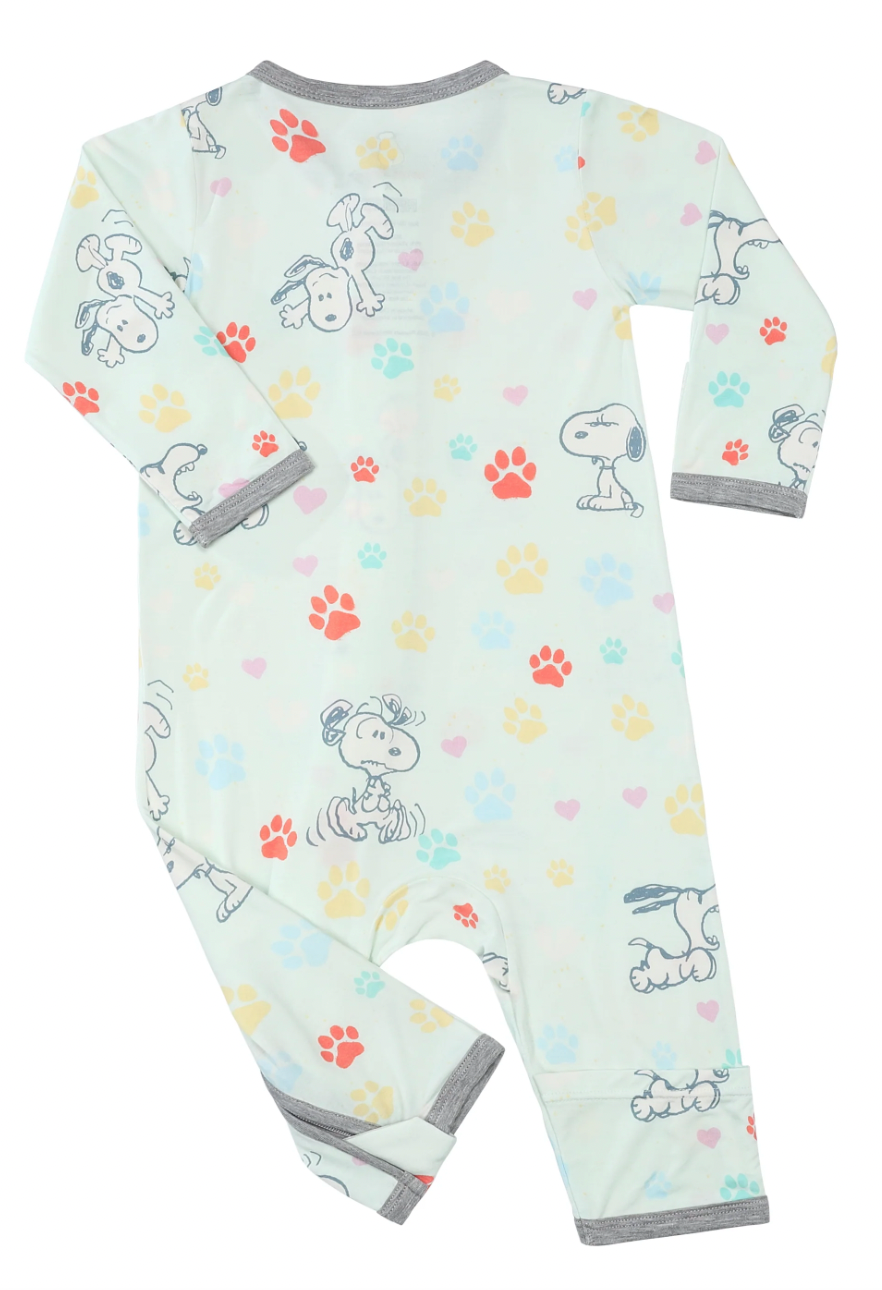 Snoopy Zip Romper S01 Green