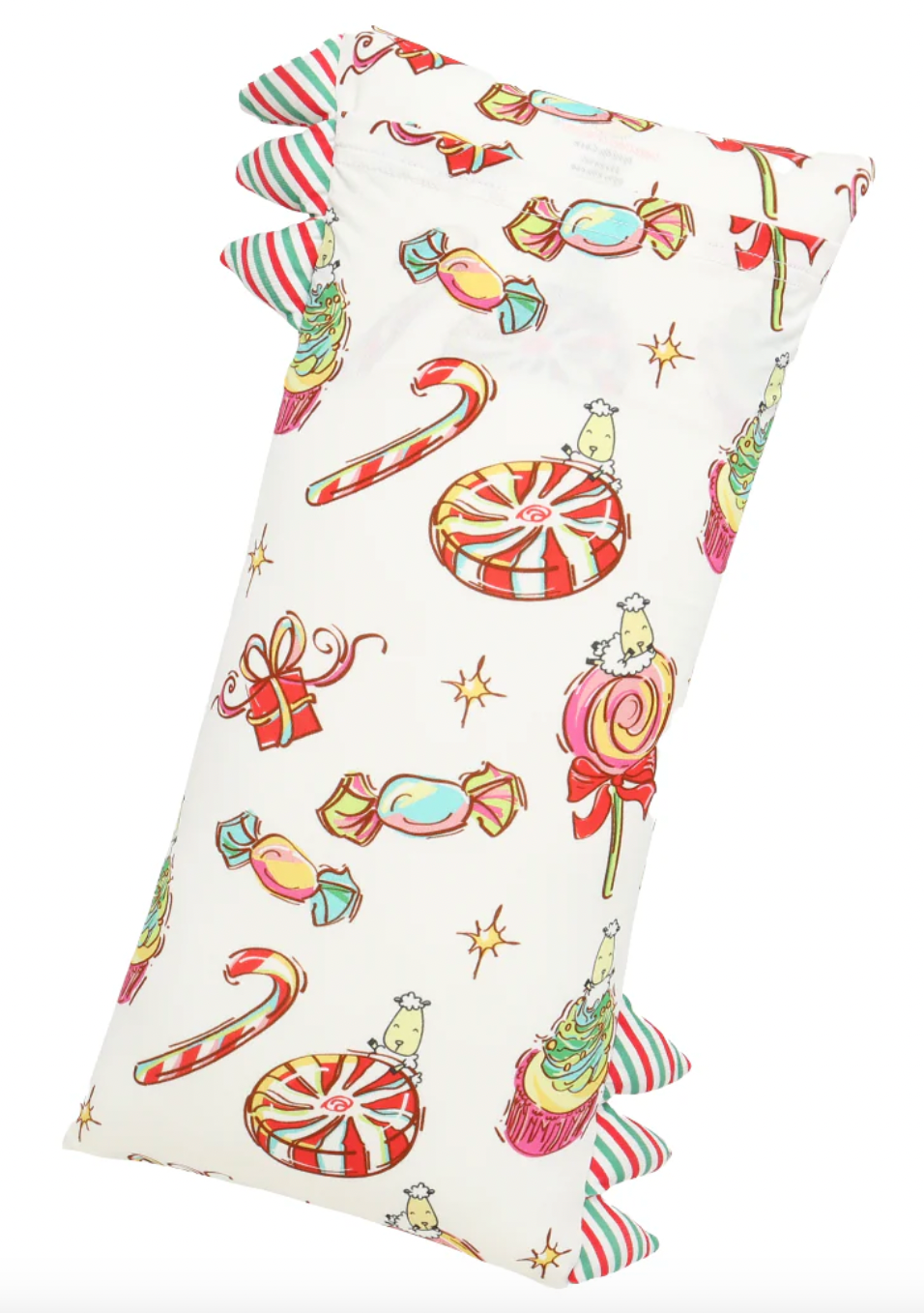 Medium Bed-Time Buddy™ Sweetmas Wonderland White with Stripe tag