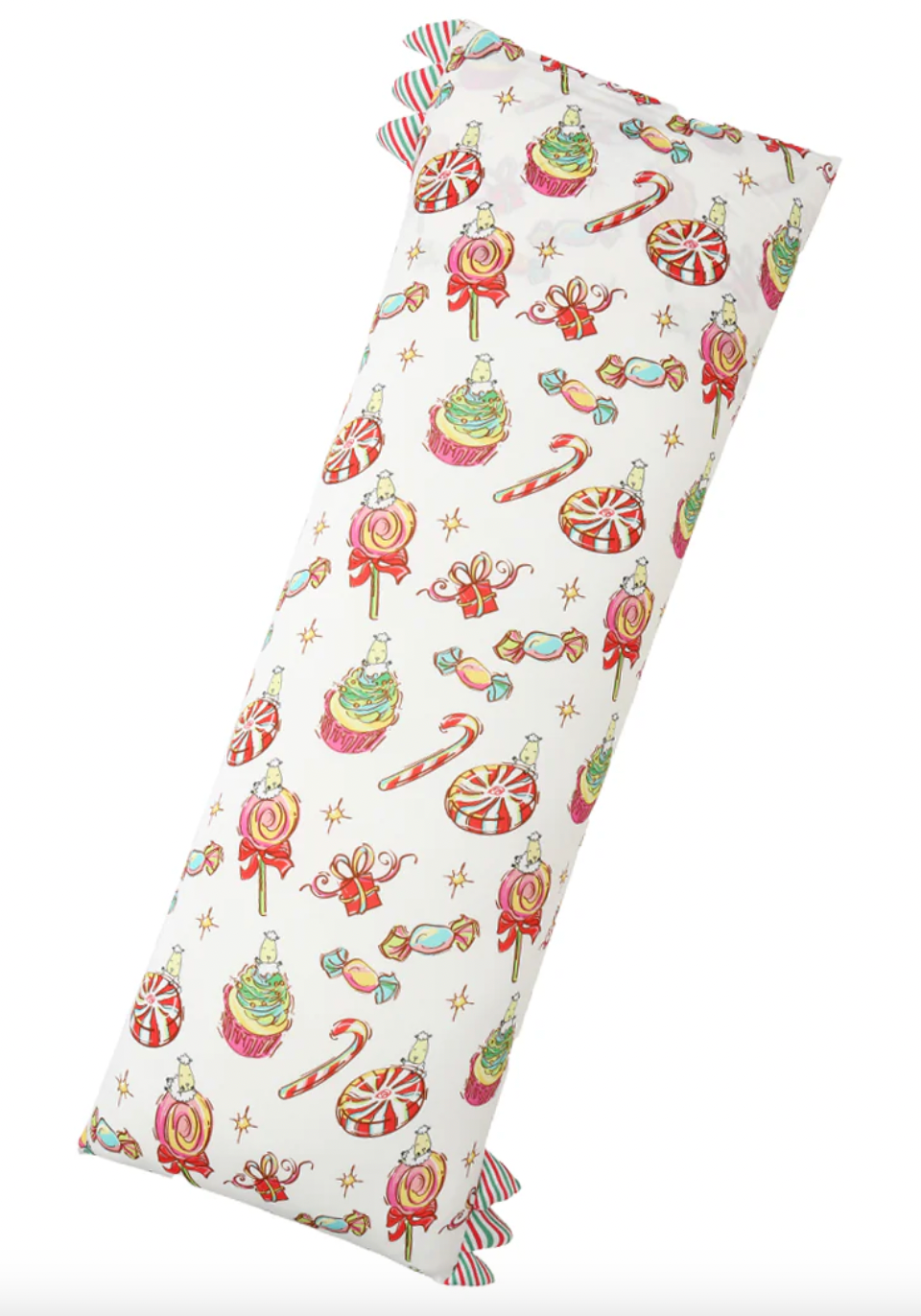 XL Bed-Time Buddy™ Sweetmas Wonderland White with Stripe tag