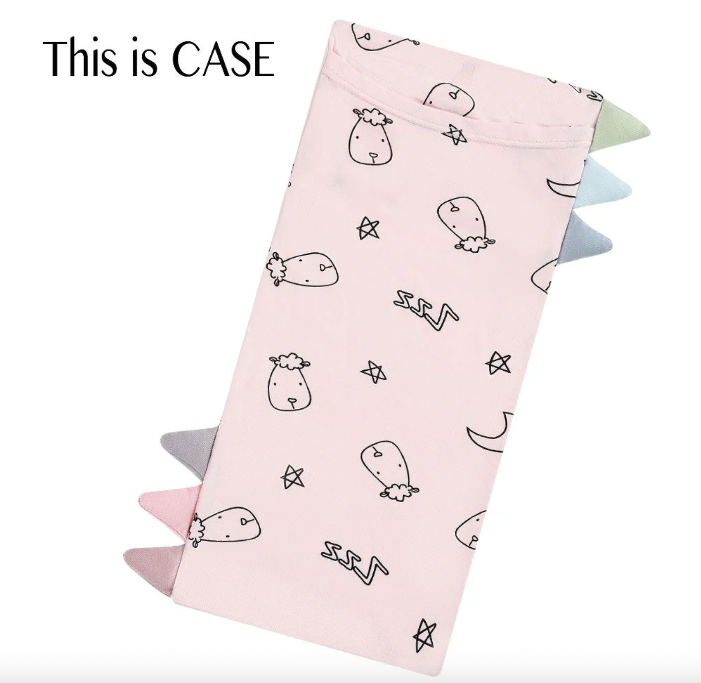 Small Bed-Time Buddy Case Sweet Dreams Baa Baa Pink with Colour tag