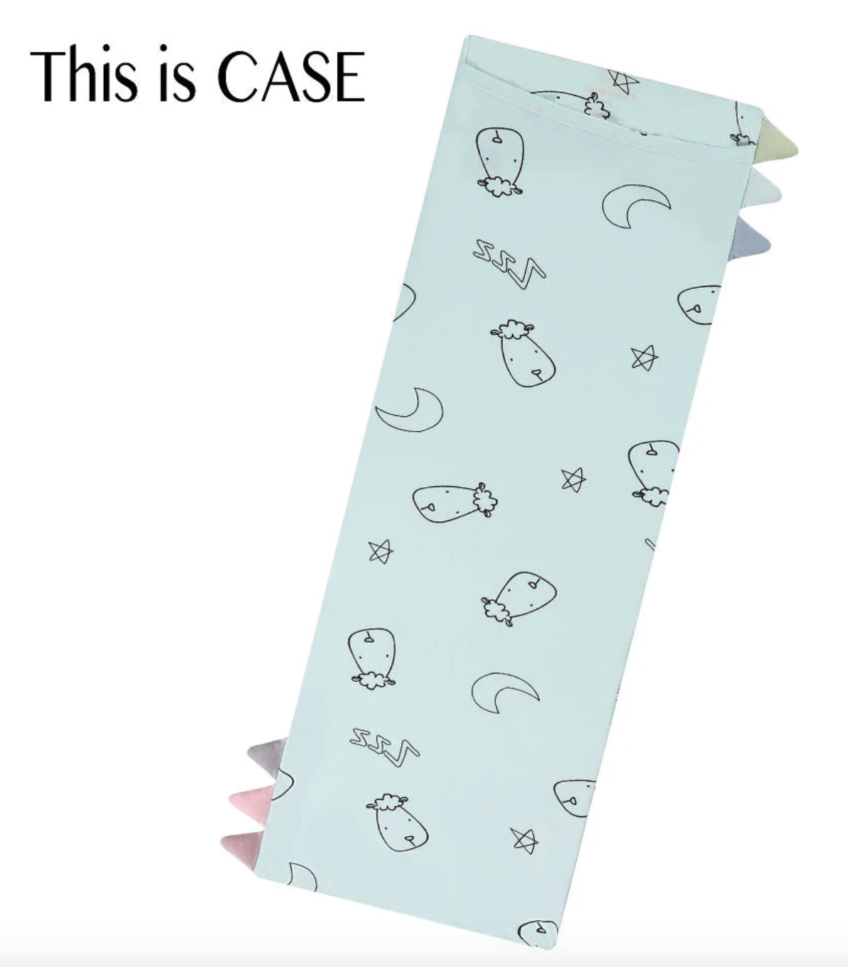 XL Bed-Time Buddy - CASE ONLY - Sweet Dreams Baa Baa Blue with Colour tag