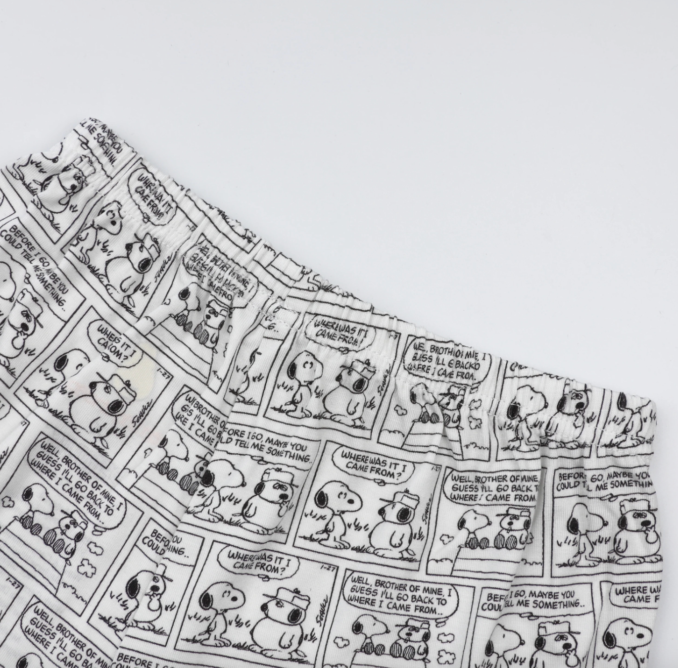 Snoopy V2 PJ Set Short Sleeve Shirt S31 White + Pants S31 White