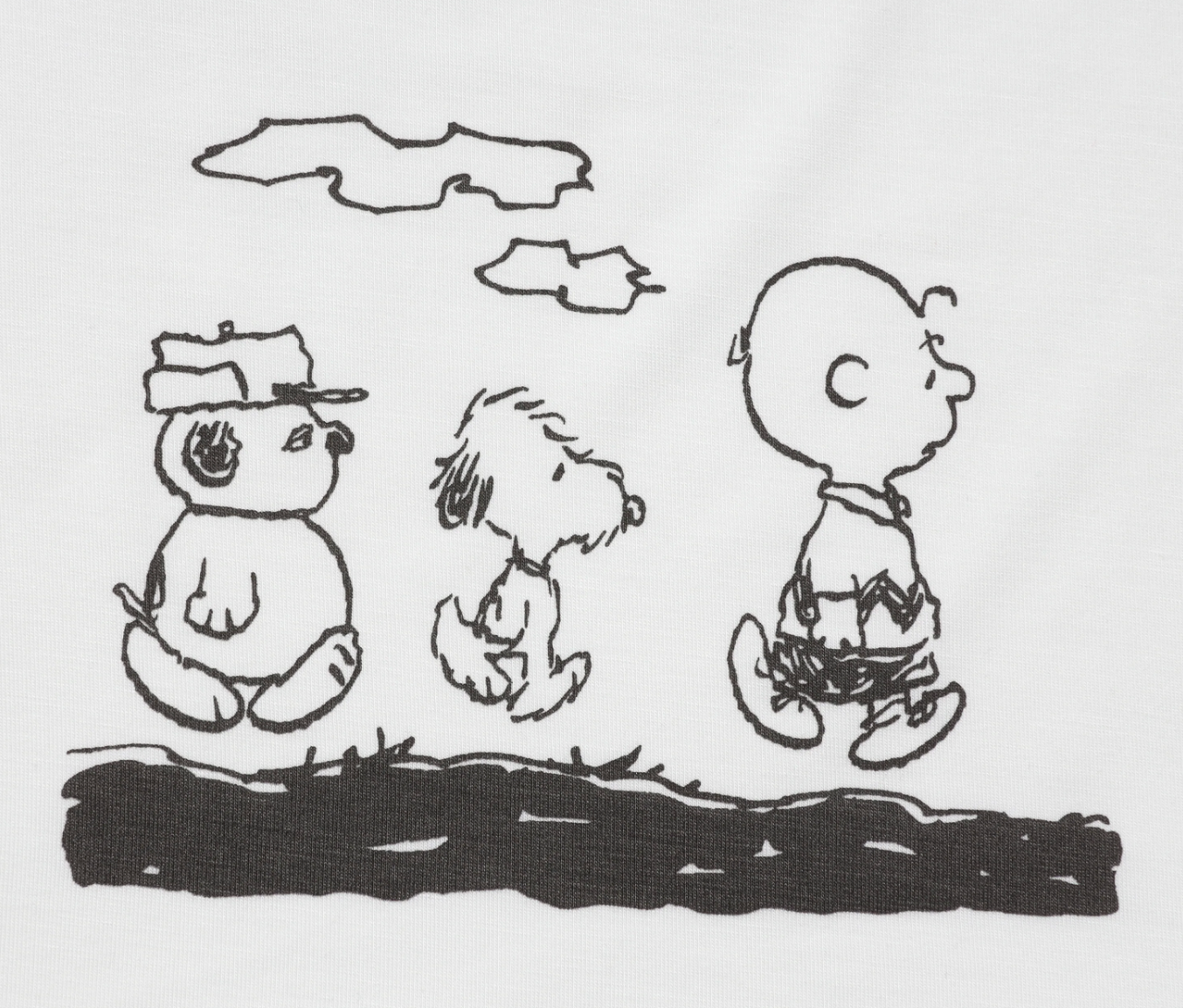 Snoopy V2 PJ Set Short Sleeve Shirt S32 White + Pants S32 Blue