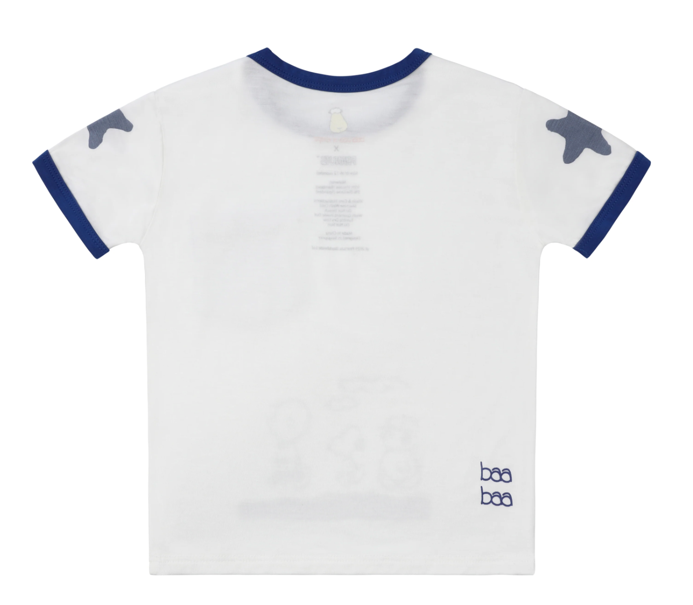 Snoopy V2 PJ Set Short Sleeve Shirt S32 White + Pants S32 Blue