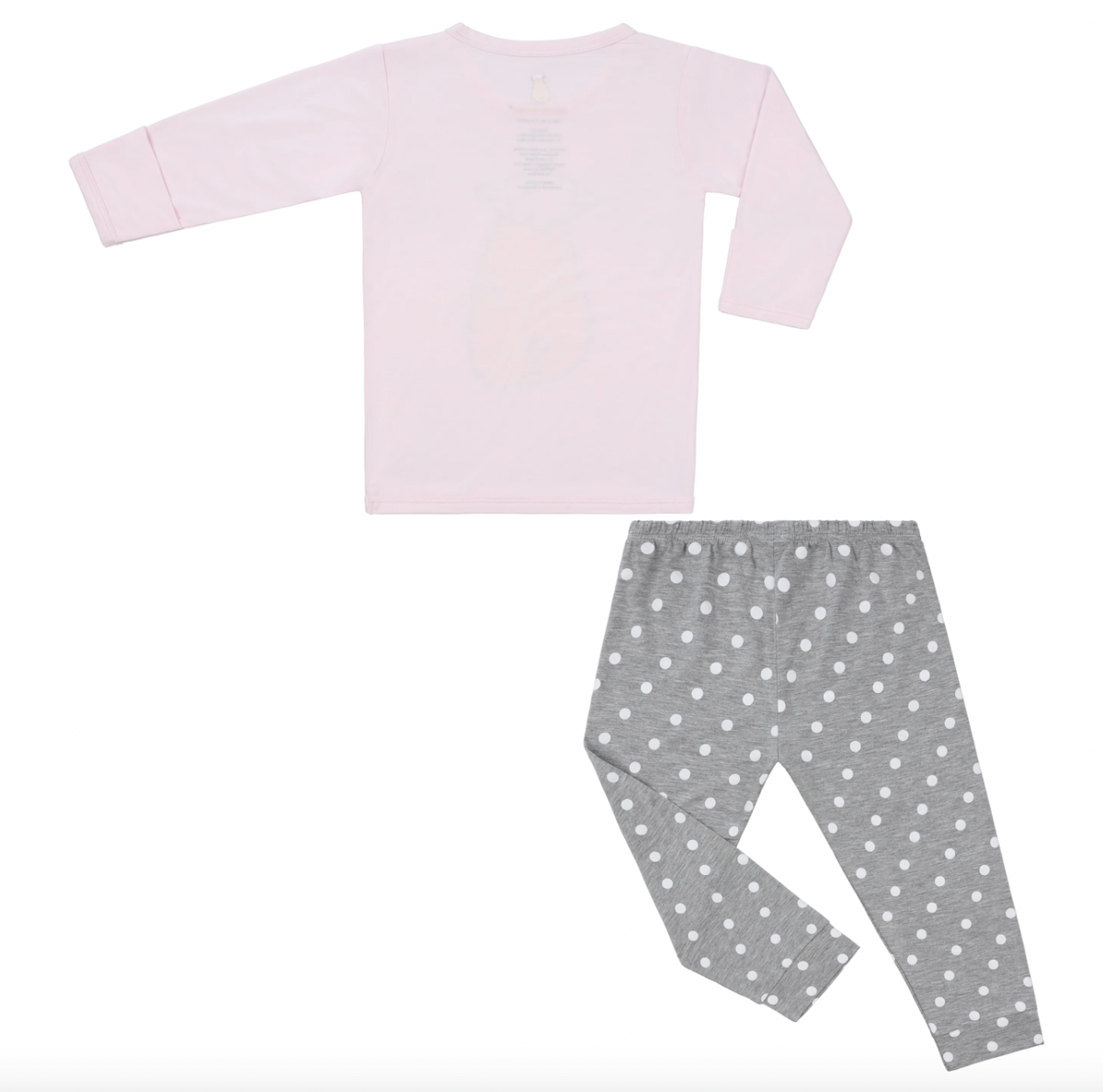 Pyjamas Set Pink Big Face + Grey Polka Dot