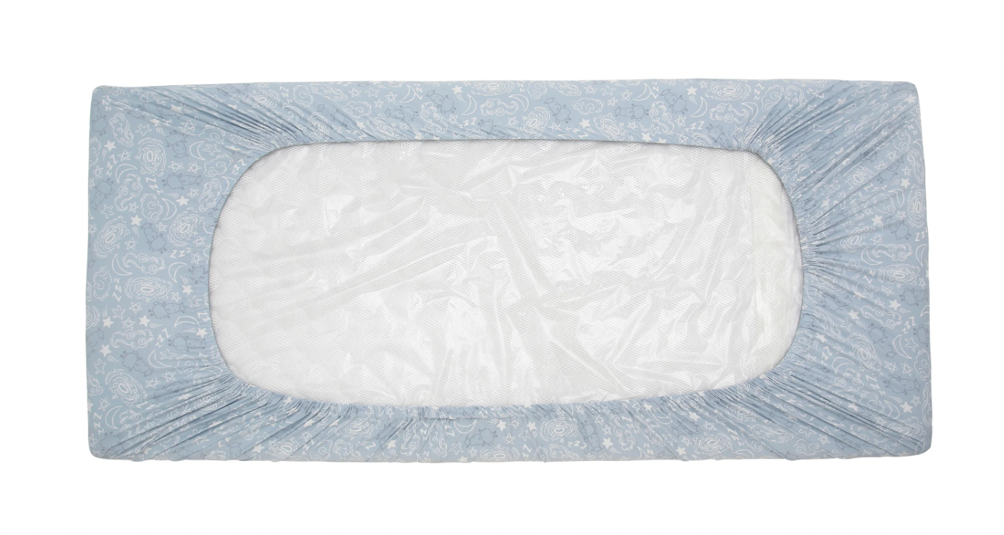 Mattress Sheet Baa Baa in the Universe Blue (60 x 120 cm / 70 x 140 cm)