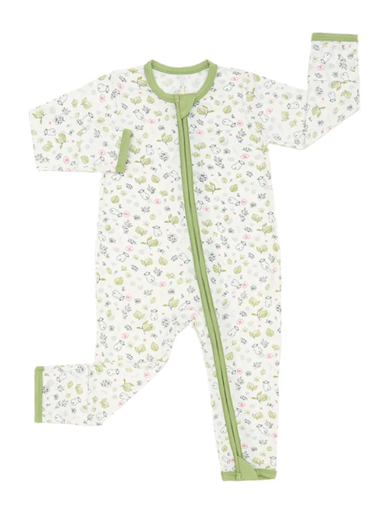 Romper Zip Dream Garden A Cream