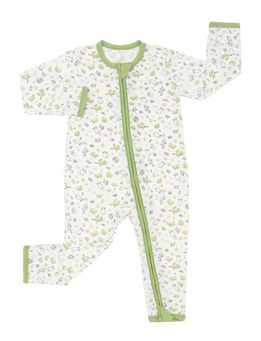 Romper Zip Dream Garden A Cream